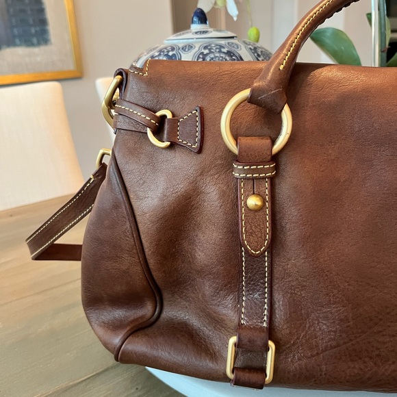 Dooney & Bourke Rich Brown Leather Satchel - Picture 10 of 16